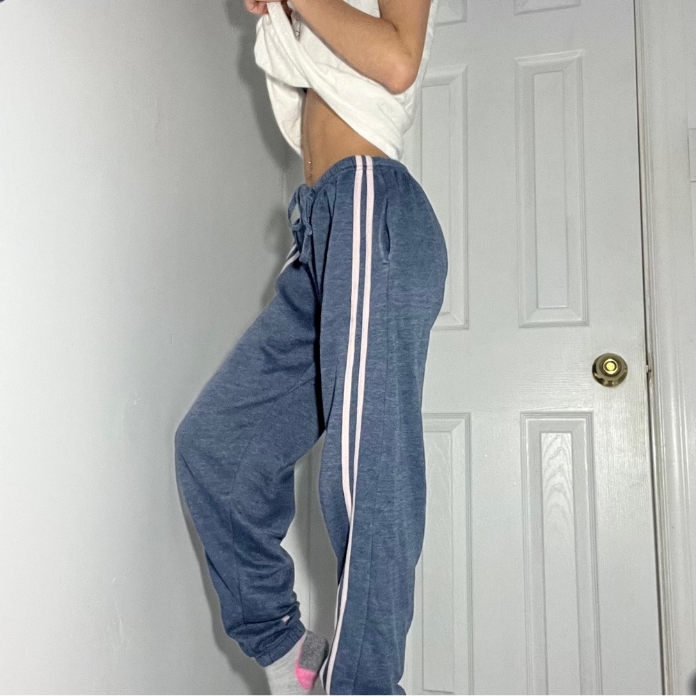 Blue and Pink Joggers with Elastic Cuffs - Picture 4 of 4
